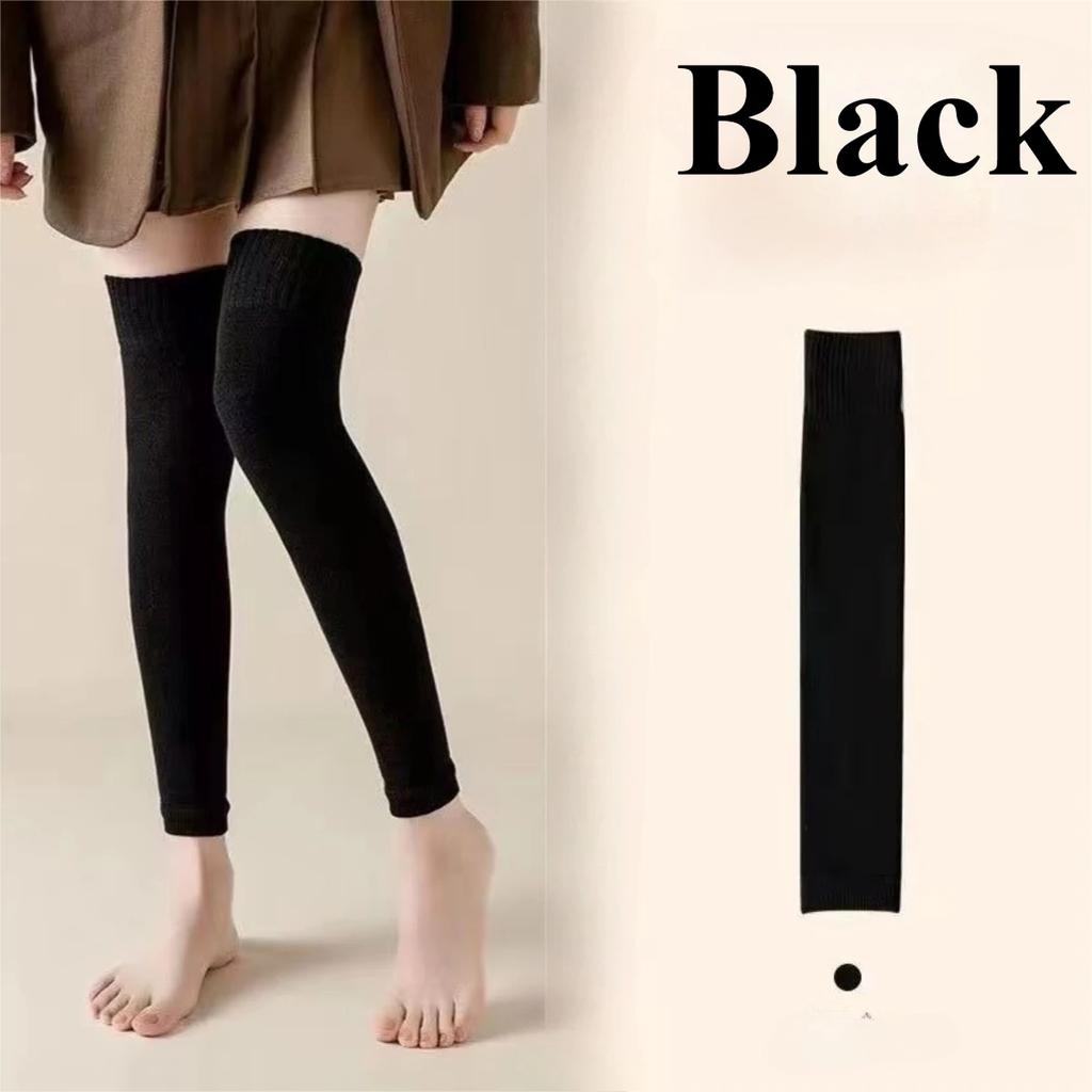 1Pair Winter High Stockings Warm Over Knee Socks Soft Wool Women's Stockings Gaiters Striped Long Socks Thigh Stocking Hosiery