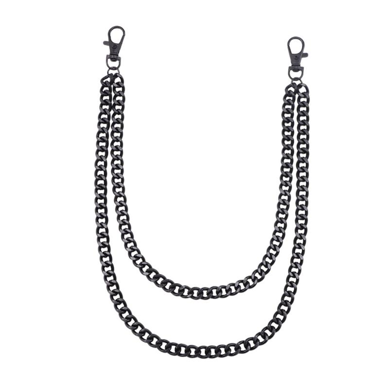 Waist Chain for Men Women Boy Girls Punk Wallet Keychain Belt Metal Jeans Pants Chain with Secure Clasp Accessories