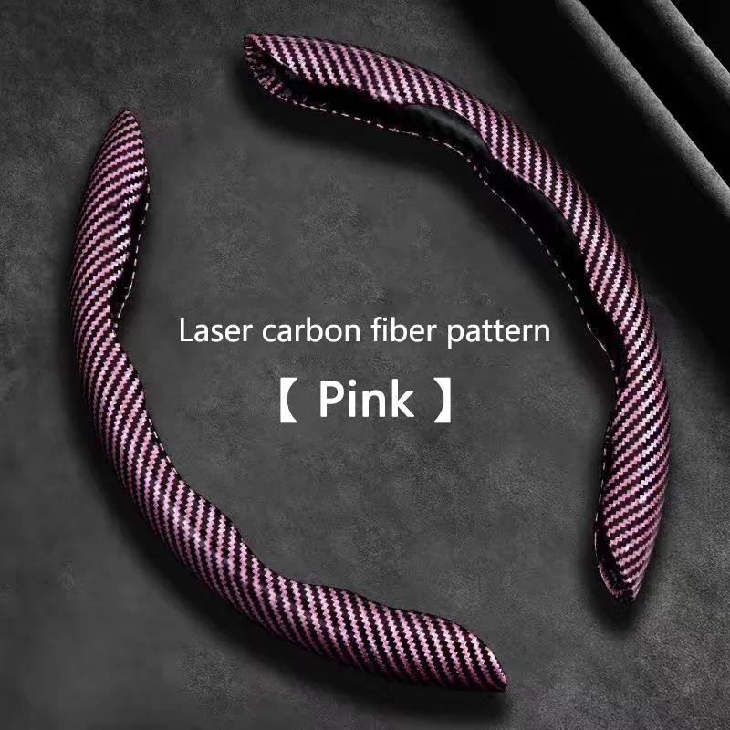 Carbon Fiber Car Steering Wheel Cover Anti-slip Decoration Shell For Honda City Odyssey CIVIC CRV HRV Legend Jazz RR VTi Fit