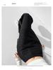 Lace Patchwork Two-Piece Look Micro-Flare Pants for Women - Black High-Waisted Slimming Body-Shaping Trousers, Spring 2026 Arrival