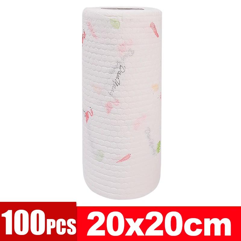100/50 Stück/Rolle Reinigungstücher Abriebfest Beständige Lappen Einwegtücher Zuhause Küche Topf Geschirr Ölfreier Reiniger Wischtücher