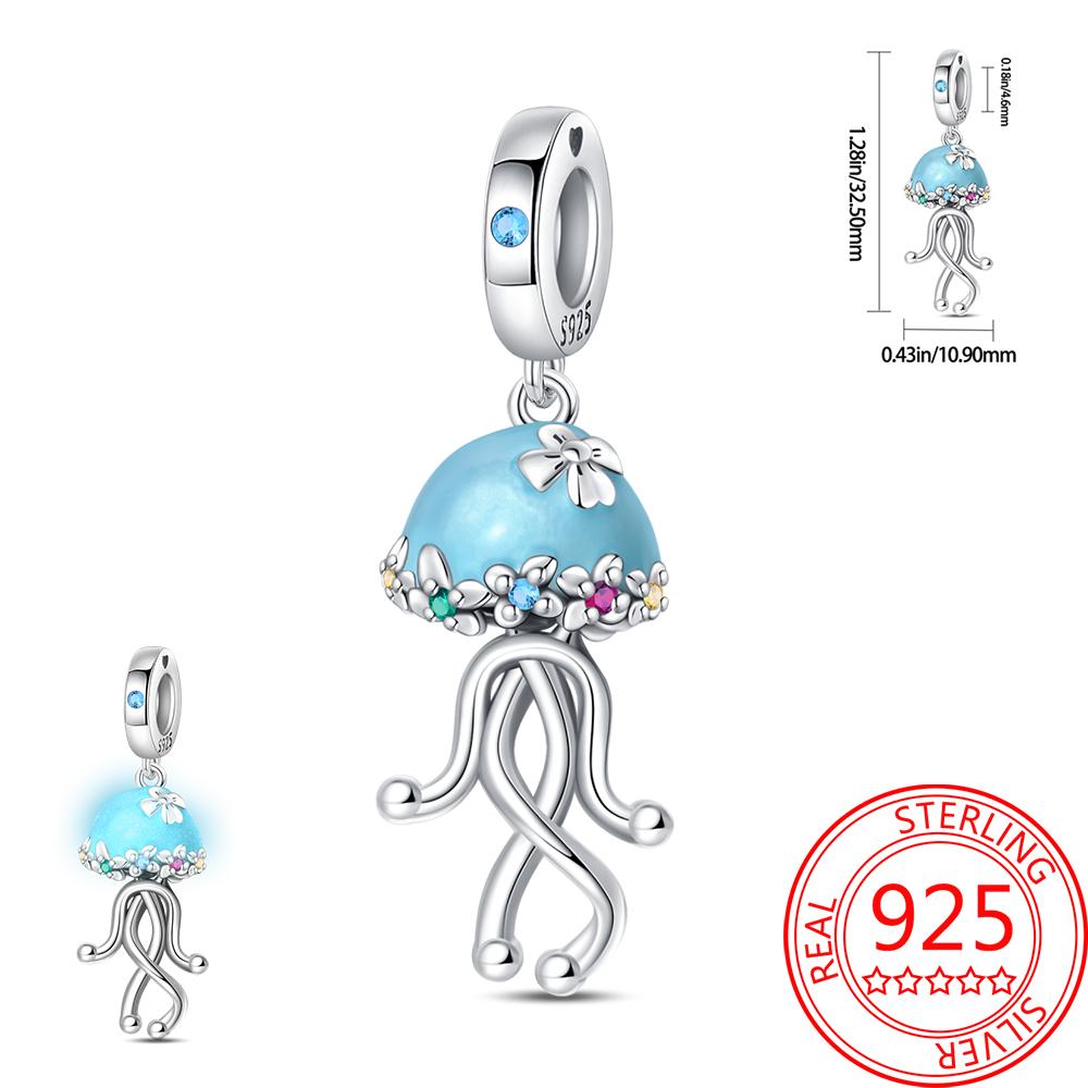 Noctilucent Copper Marine Organism Flowers Firefly Star Moon Build Pendant Bead Fit Bracelet Necklaces Party Gifts