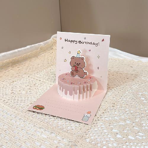 Christmas 3d Three-dimensional Greeting Card Handwritten Thank You Card Christmas Postcard High-end Folding Card Greeting Card with Envelope