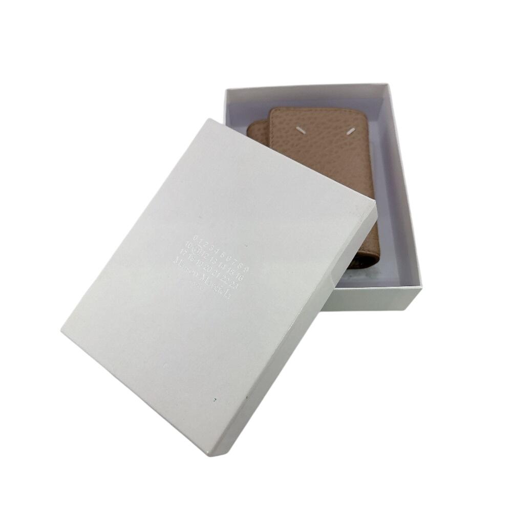 Maison Margiela SA3UI0010 Compact Wallet 4 Stitches Leather Tri-fold Wallet Beige Leather Used