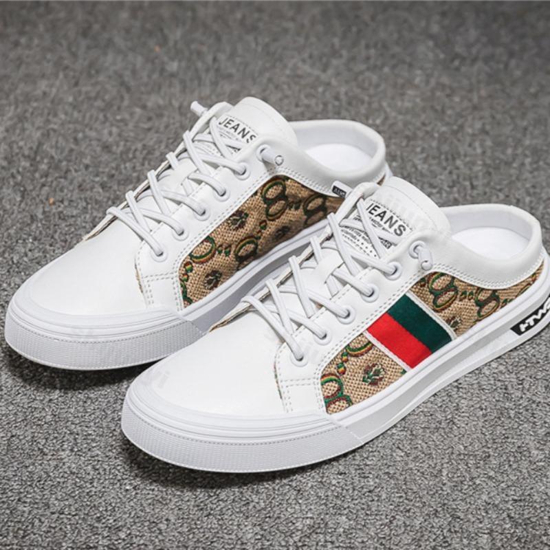 Men's Slippers 2025 Summer New Outdoor Anti-slip Breathable Male Casual Slippers Trend Party Flat Sandals Half Slippers