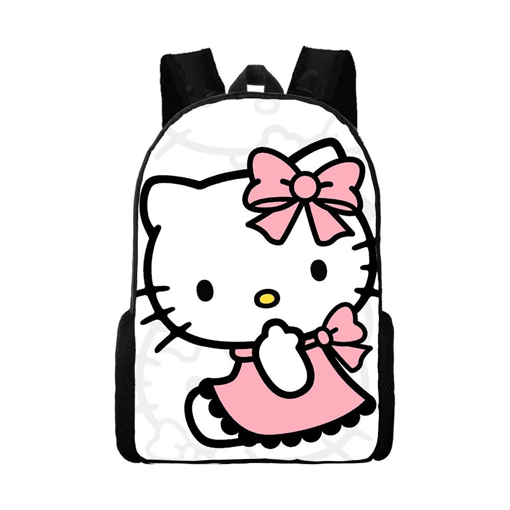 Hello Kitty Cartoon Backpack Ello Kitty Schoolbag Digital Printing Backpack