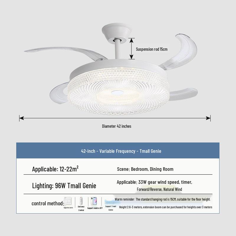 2026 New Model Flush Mount Ceiling Fan with Integrated Light for Living, Dining & Bedroom