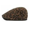 Autumn Leopard Hat Women's Beret British Vintage Forward Cap Peaked Cap