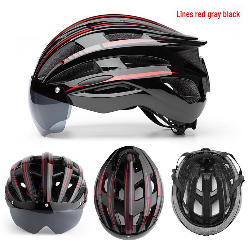 Lishi Bicycle Helmet with Magnetic Visor One Size