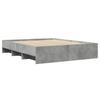 Bed Frame without Mattress Concrete Grey 160 x 200 cm Engineered Wood