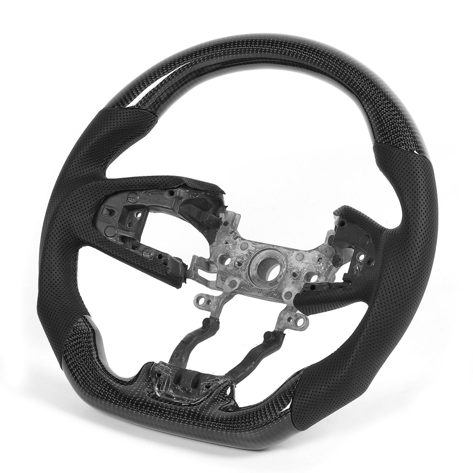 

Рулевое колесо из углеродного волокна, перфорированная кожа Nappa с черной строчкой, подходит для модели Civic FCР ФК8