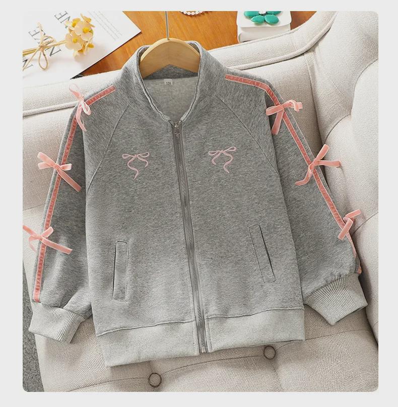 Dívčí ležérní jarní a podzimní kardigan dvoudílný set: Volné kalhoty a bunda pro 12leté. Ideální pro sport a každodenní nošení.