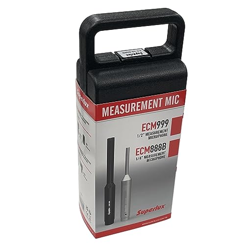 Superlux Measurement Omnidirectional Condenser Microphone, Battery-Powered Model, Silver, ECM-888B
