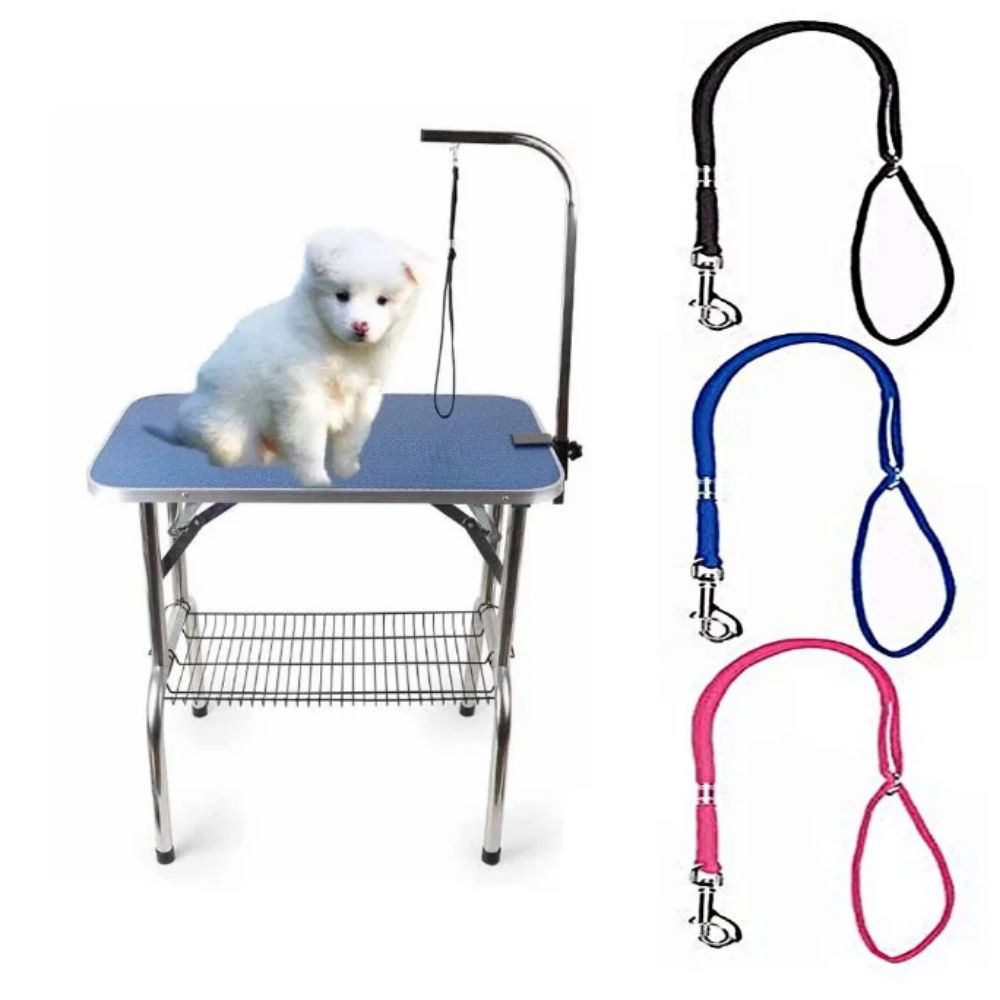 Solid Color Pet Grooming Fixed Rope Adjustable Pet Loop Lock Dogs Grooming Restraint Rope  Bathing