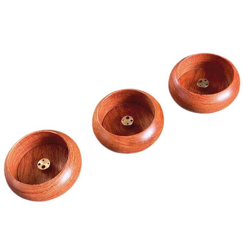 Vintage Wooden Bowl Incense Holder Rosewood Burner Stick Censer Various Sizes Home Decor Aromatherapy Yoga Meditation Zen