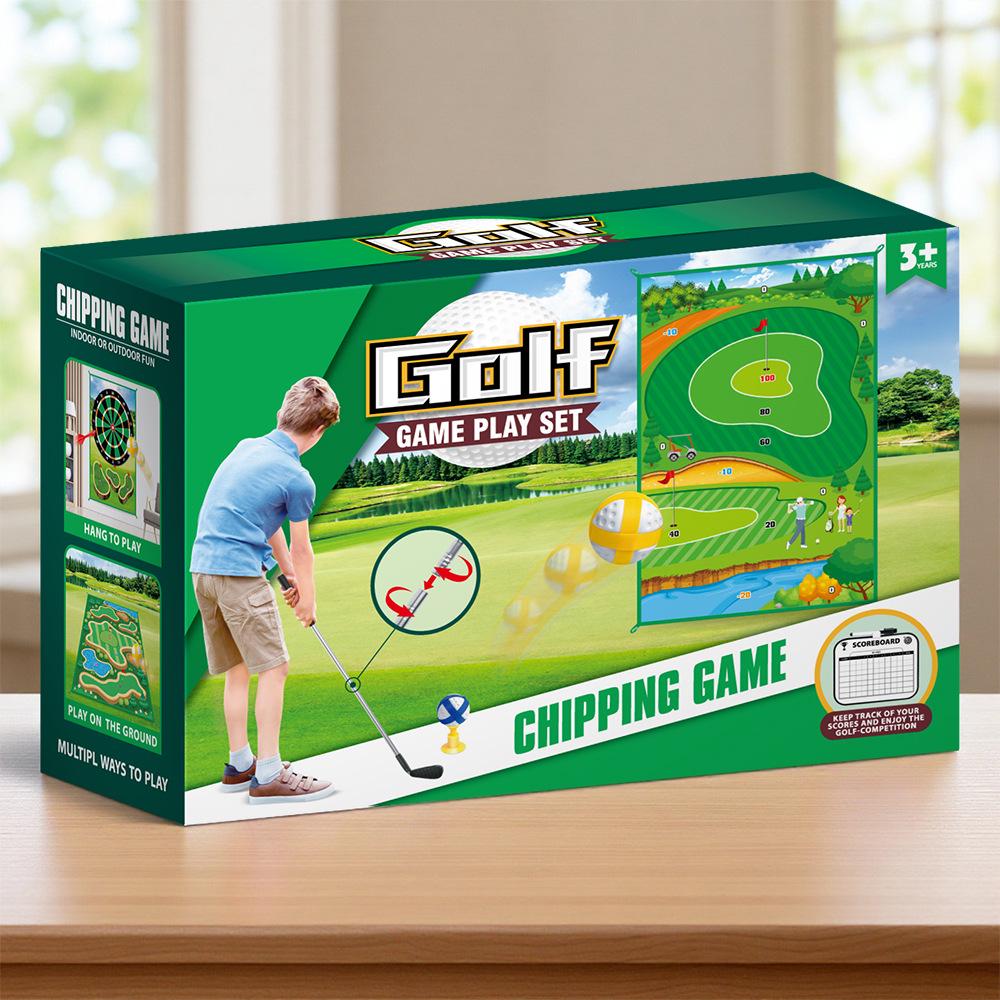 Cross-border Outdoor Boys’ 3-in-1 Golf Velcro Ball and Darts Sports Toy