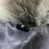 Total Length 65cm Rabbit Short-Length Coat Jacket Real Fur Size F (Equivalent to L) Beige White Silver Gray