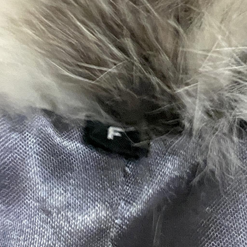 Total Length 65cm Rabbit Short-Length Coat Jacket Real Fur Size F (Equivalent to L) Beige White Silver Gray