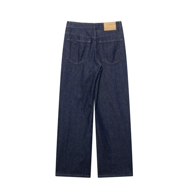 Womens Short Denim Trench Coat French Blue Belt Wide Leg High Waist Design Casual Wear