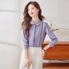 Teluoman Women's Chiffon Long Sleeve Blouse