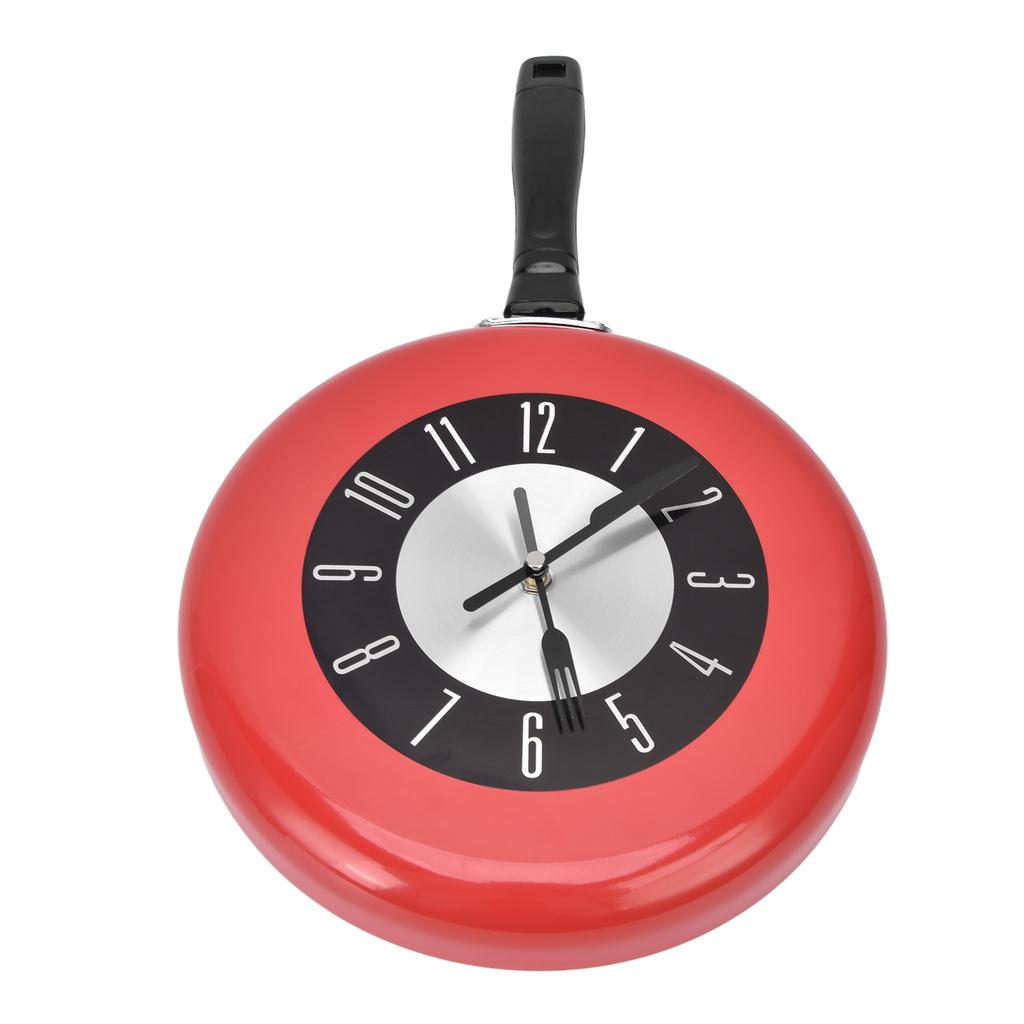Bratpfanne Wanduhr Aluminium Küchentopf Dekorative Hängeuhren für Esszimmer Bars