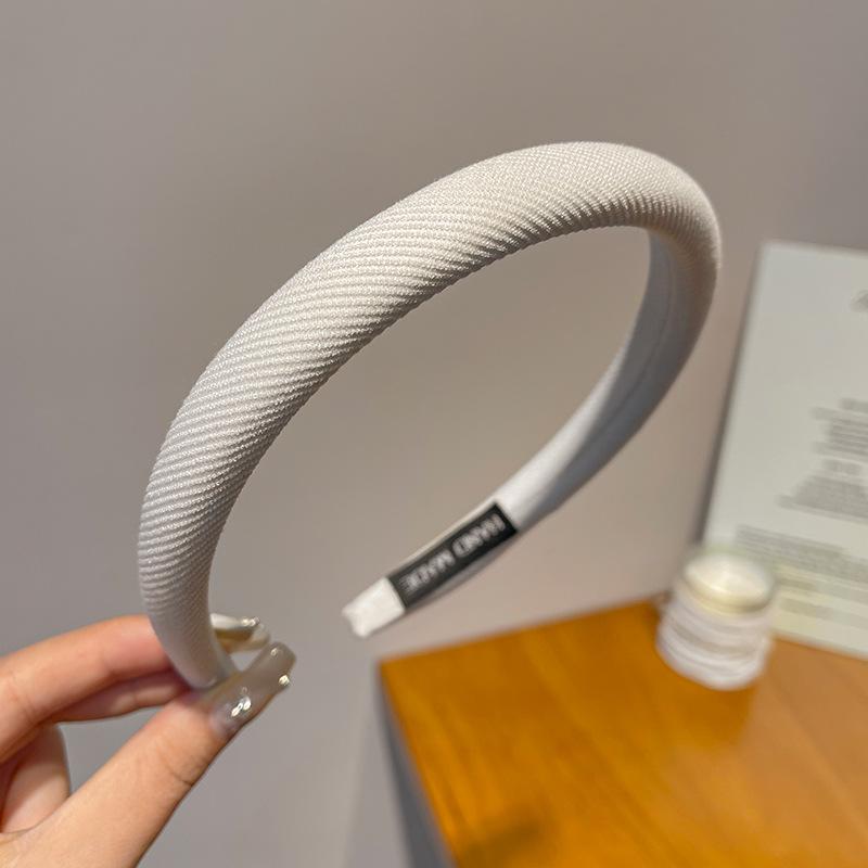 French minimalist coffee Maillard sponge hairband female Joker headband online celebrity 2025 new headband hairpin.