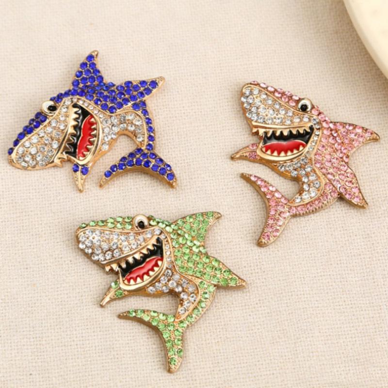 Creative Cute Shark Brooches For Women Clothing Coat Jewelry Accessories