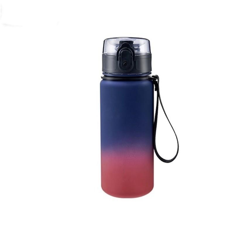Water bottle large capacity outdoor sports water cup gradual change color portable cup high value plastic cup lock bounce cup