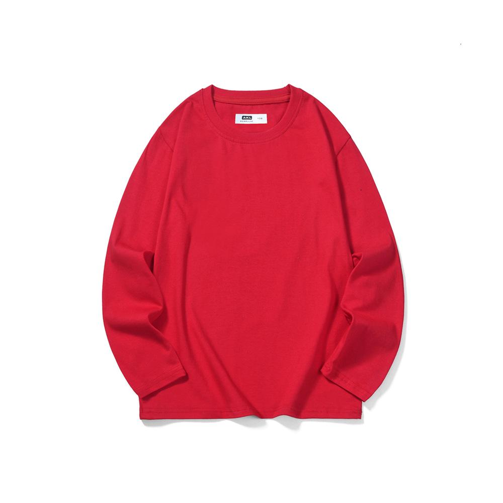 

Детская футболка с длинными рукавами из хлопка в корейском стиле на весну/осень - однотонный топ для мальчиков 130 cm