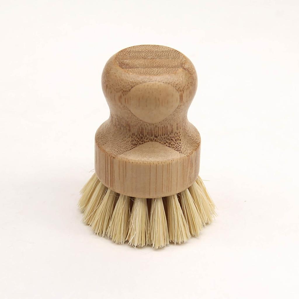Dish Brush,   Scrub Brush Natural Sisal And  Bristles Dish For Cleaning Dishes,  Iron Pots, Pans, Vegetables And Sink 2pc