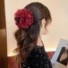 Eleganter Großer Blume Krallenclip Koreanische Mode Funkelnder Hai Haarclip Haarspangen Mädchen Haarklammer Party Kopfschmuck Damen Haaraccessoires