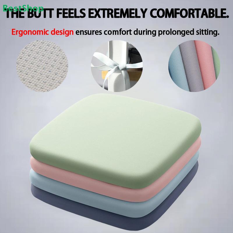 Cool Ice Silk Milk Fiber Rebound Cushion Breathable Anti-Fatigue Seat Pad for Office/Car/Chair