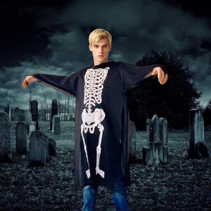 Realistic Skeleton Costume Accessory Efficient Halloween Party Decors For Family Fun Home Office School