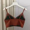 Women's French Triangle Lace Camisole Bra with V-Neck and Beautiful Back Design