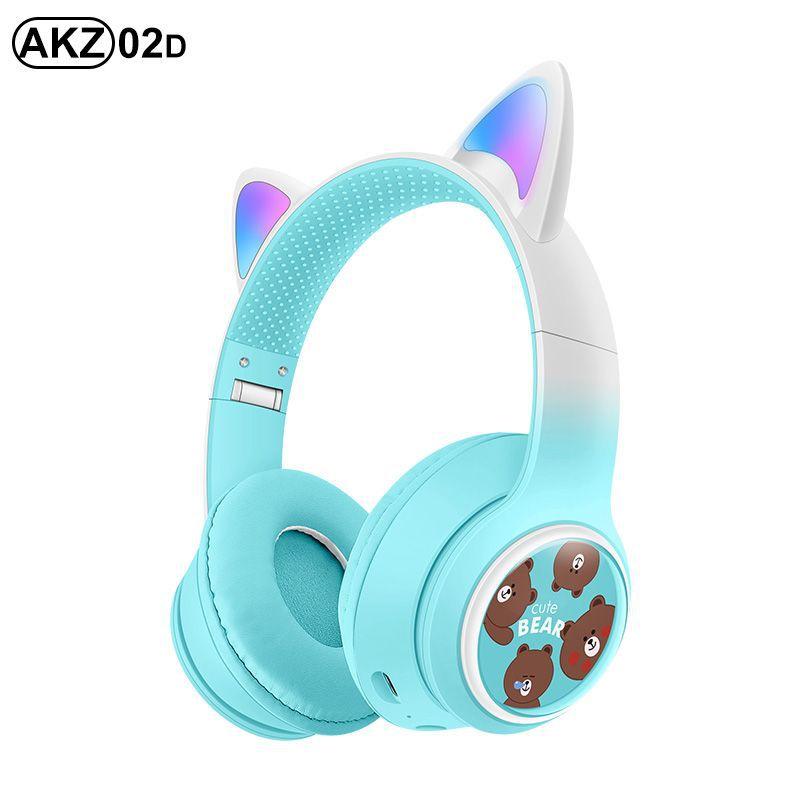 Leuchtendes Katzenohren-Headset Bluetooth-Headset Subwoofer Spiel E-Sport Kabelloses Headset