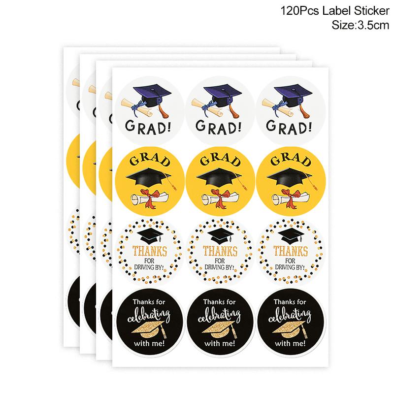 120 Pezzi Adesivi Congratulazioni Decorazione Festa di Laurea Etichette Regalo Adesive 2024 Forniture Congratulazioni Scatola Regalo Borsa Decorazione Fai da Te