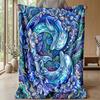 Oceanic Fantasy Theme Blanket Lightweight Warm Flannel Blanket Decorative Throw Blanket for Home Decoration