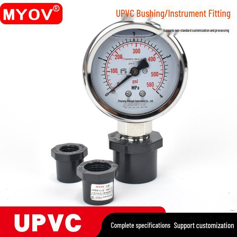 UPVC Female Thread Bushing for Pressure Gauge Instrument Fitting