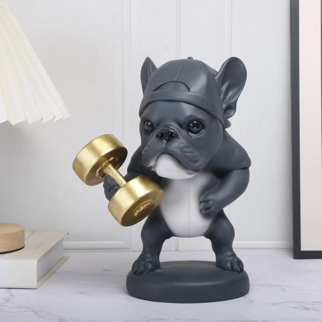 Dynamic Running Dog Statue Athletic Puppy Sculpture for Sports Decor Motivational Gift for Runners Pet Lovers Resin Art Gift