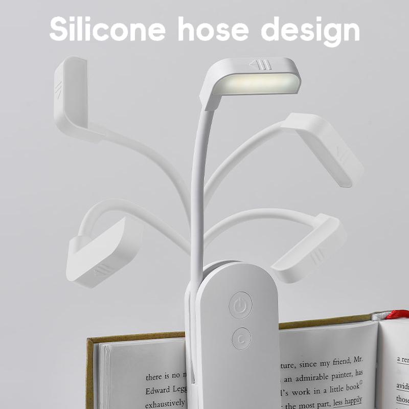 LED Clip-On Reading Light – Adjustable, Portable & USB Rechargeable Book Light for Night Reading