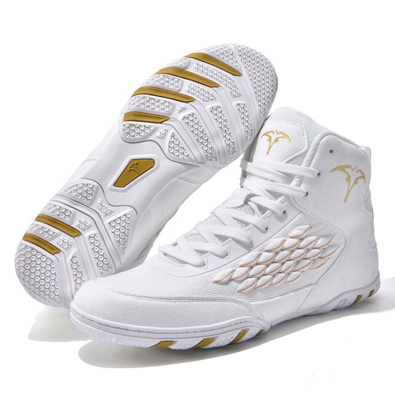 

Boxing shoes for men and women medium-top sanda shoes high-top fighting training shoes wrestling shoes fall boots long boots boxing shoes 38 білий