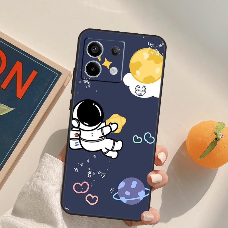 Star Astronaut Cute Funda For Xiaomi Redmi Note 14 Pro 9 10 11 12 13 Pro 10S 11S 12S Redmi 10C 12C 13C 14C Case