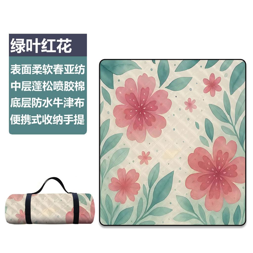 Ultrasonic Picnic Mat Thickened Camping Floor Mat Portable Beach Camping Mat Waterproof Outdoor Outing Cartoon Moisture-proof Mat