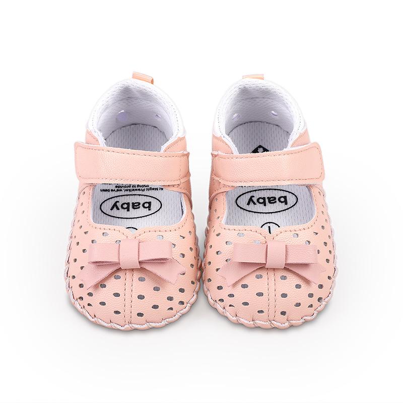 2023 Bow Hollow Summer Sandals: Soft Sole Baby Walking Shoes 12cm/73g розовый