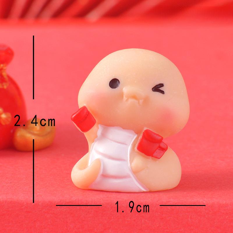 New Year's Wealth-attracting Decorative Item Cartoon Snake Year Small Decorative Item Fuwang Resin Handicraft