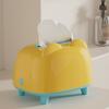 Tissue Box Holder with Phone Holder Slot Spring Support Tissue Dispenser Cover Tissue Case
