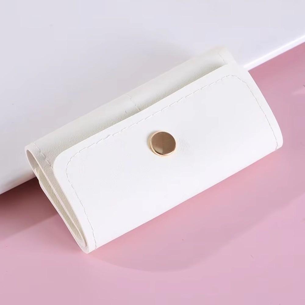 PU Portable Jewelry Roll Bag Wear-Resistant Portable Earrings Organizer  Necklace