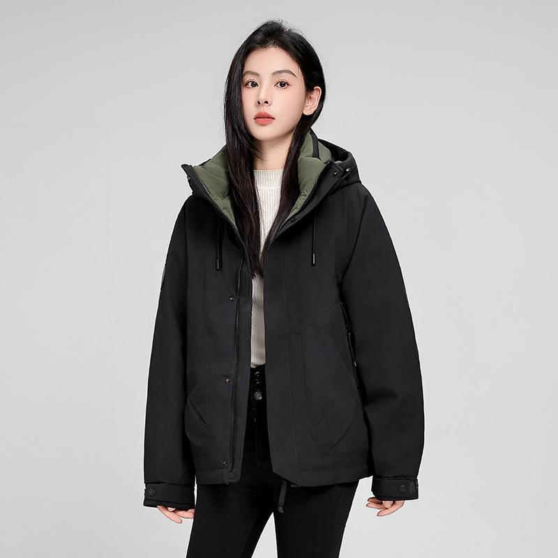 High-end jacket down jacket for men and women winter thickened white duck down casual hooded fashion couple coat