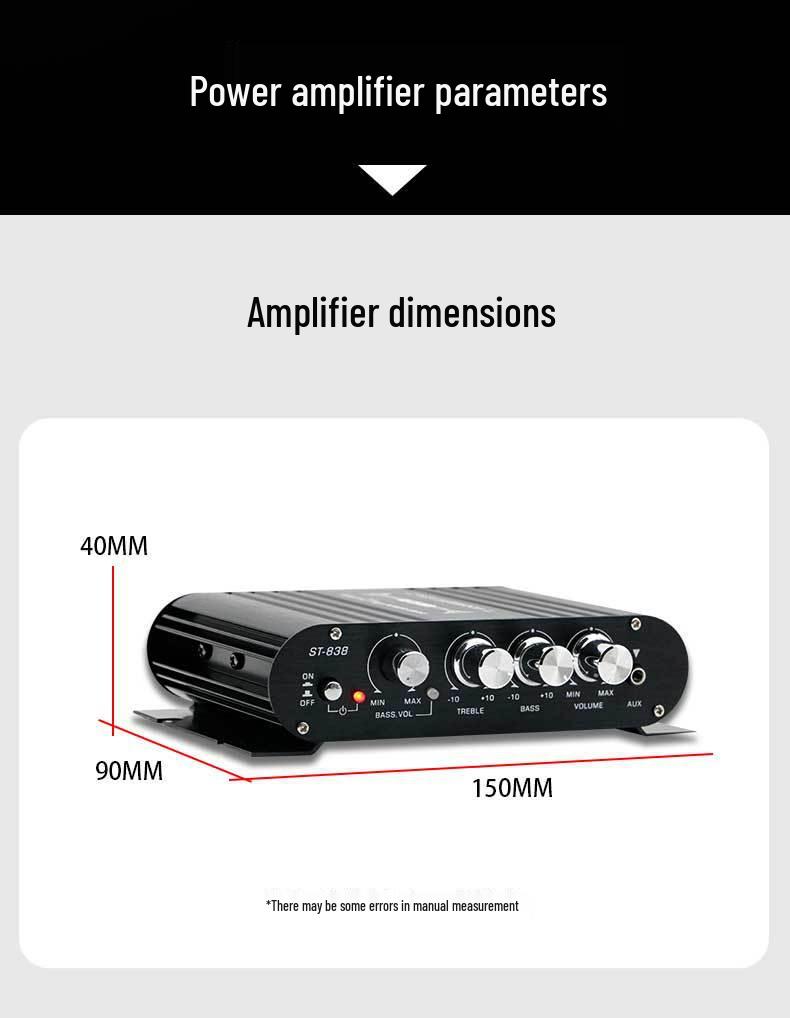 Amplificador Subwoofer 2.1 Canais para Carro e Casa 12V - Venda Quente