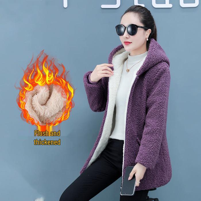 

Женская длинная бархатная куртка большого размера на осень/зиму 2023 M